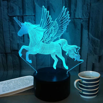 Enchanting 3D Magic Unicorn LED Night Light with Colour-Changing Feature