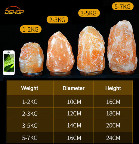 Natural Himalayan Salt Lamp Crystal Rock Night Light for Home Decor - (3-5kg)