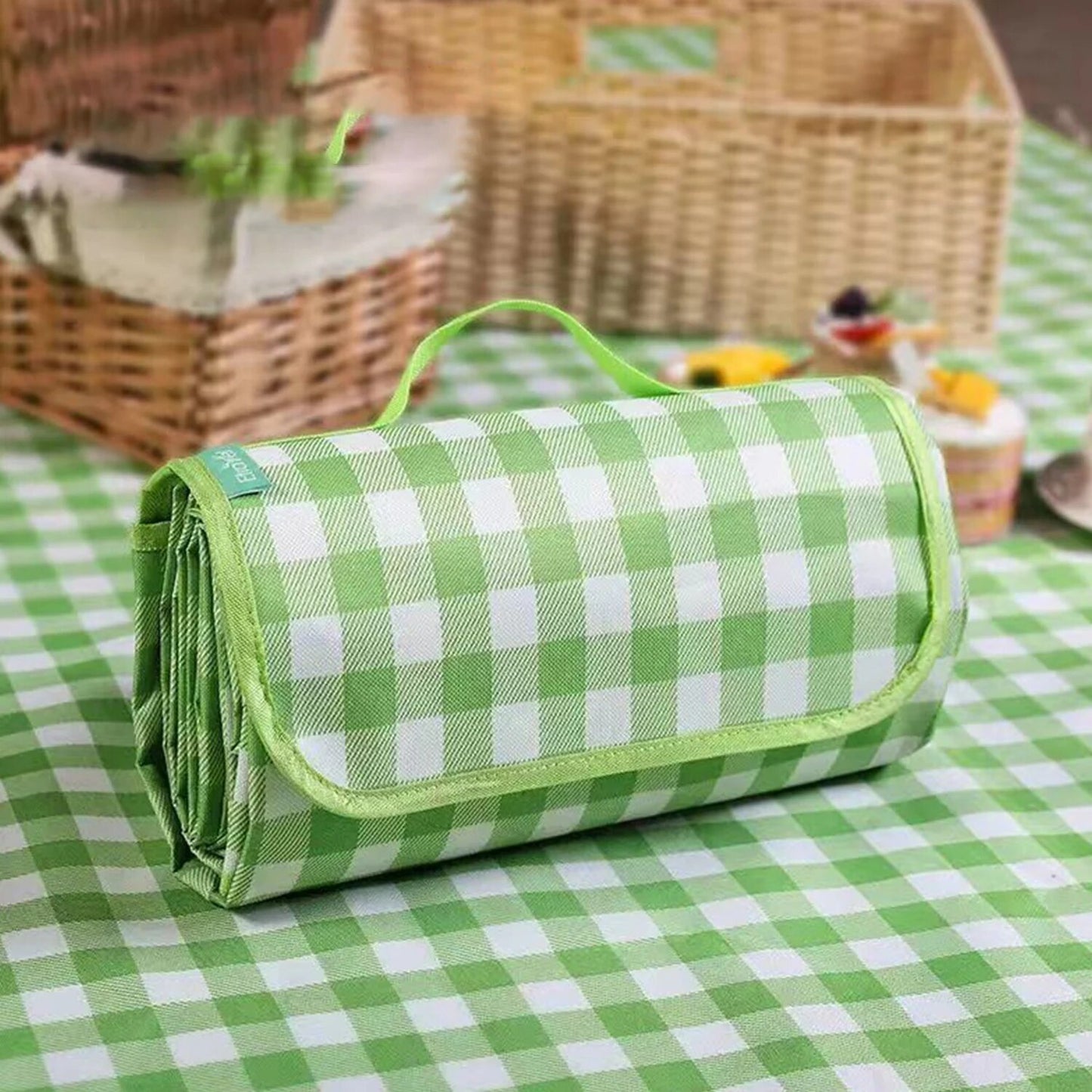 Extra Large Foldable Waterproof Outdoor Picnic Blanket Camping Beach Mat Green