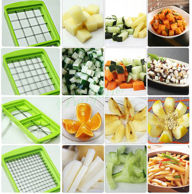 12 Piece Vegetable Fruit Dicer Slicer Food Processor Cutter Set