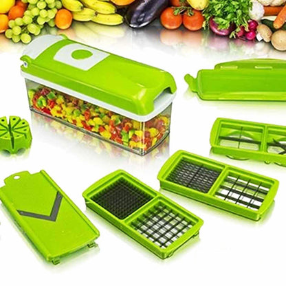 12 Piece Vegetable Fruit Dicer Slicer Food Processor Cutter Set