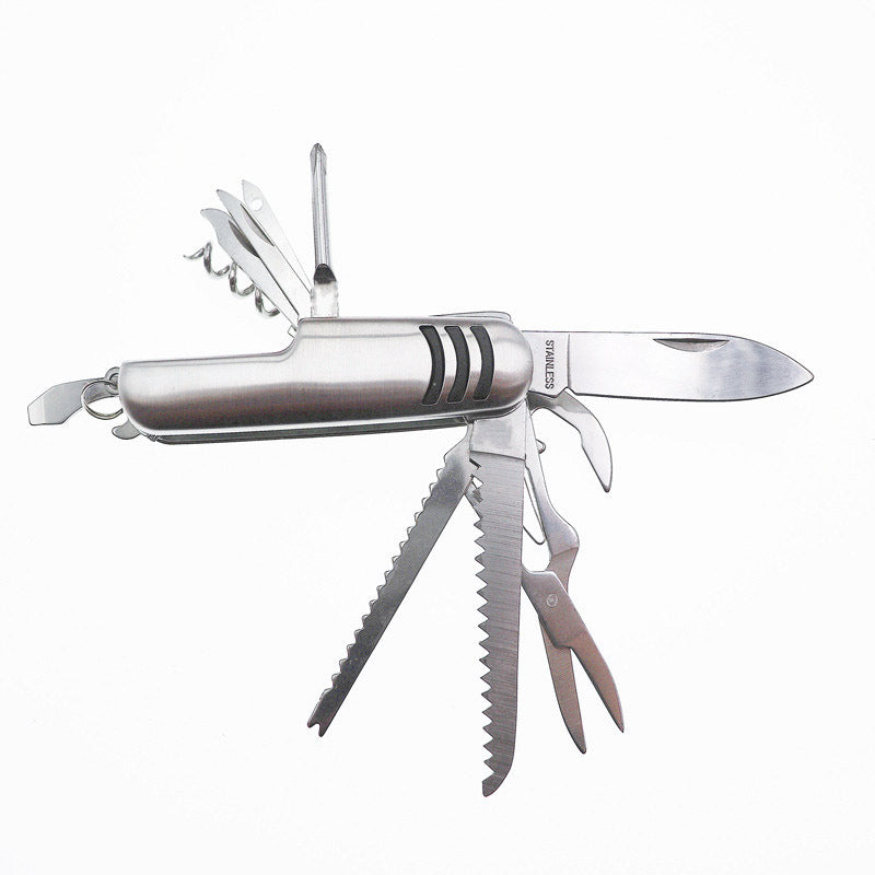 11 in 1 Stainless Steel Multi-Tool Pocket Knife for Camping and Survival