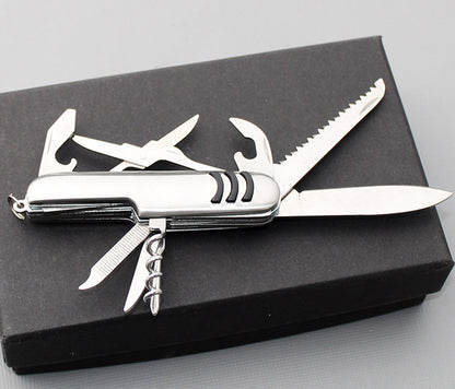 11 in 1 Stainless Steel Multi-Tool Pocket Knife for Camping and Survival