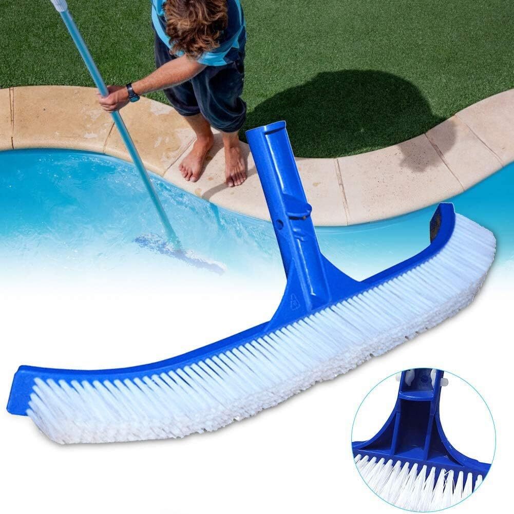 45cm Curved Pool Brush with Nylon Bristles for Effortless Pool Wall Cleaning