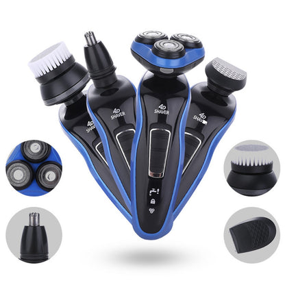 5 in 1 Kit 4D Rotating Rechargeable Electric Shaver Trimmer Set for Men