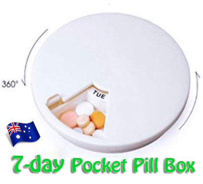 7 Day Pill Organizer Weekly Medication Storage Box 2 Pack