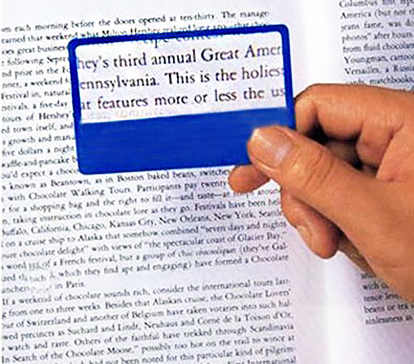 Credit Card Size Magnifying Lens for Reading and Small Print