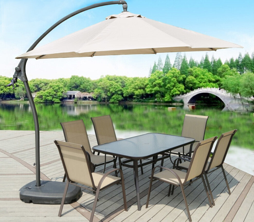 3m Heavy Duty Cantilever Outdoor Umbrella White