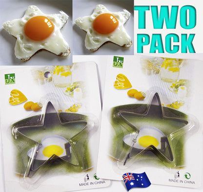 Star Shaped Egg Rings Stainless Steel Moulds for Perfect Fried Eggs