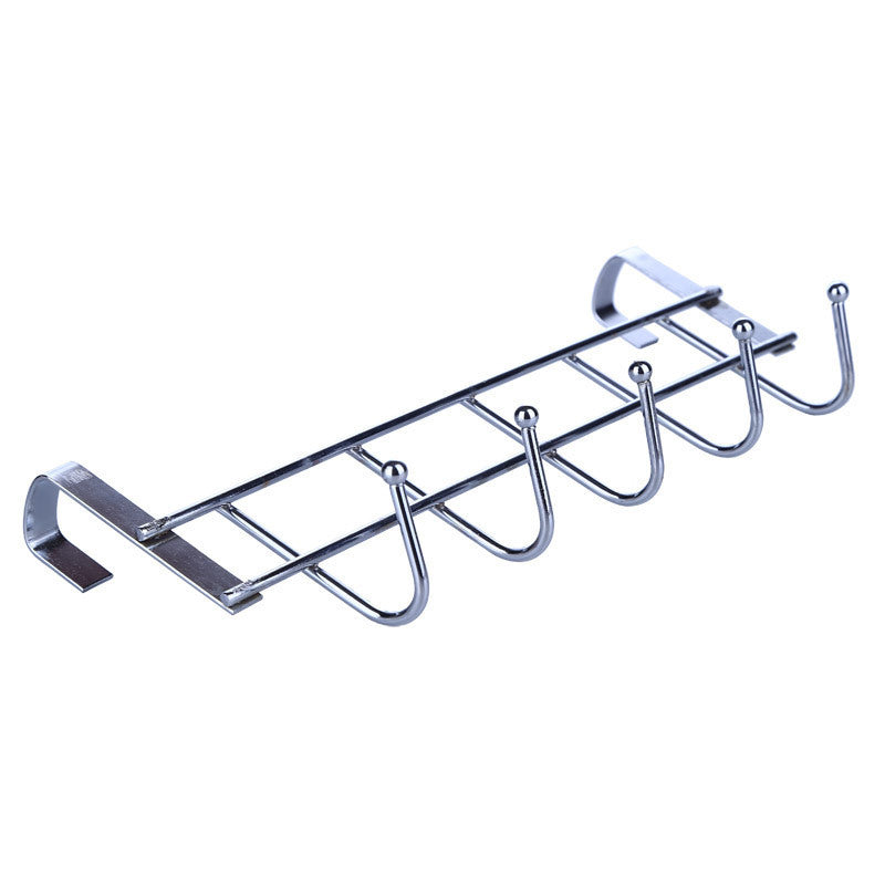 Large 5 Hook Over Door Steel Hanging Rack for Easy Organization