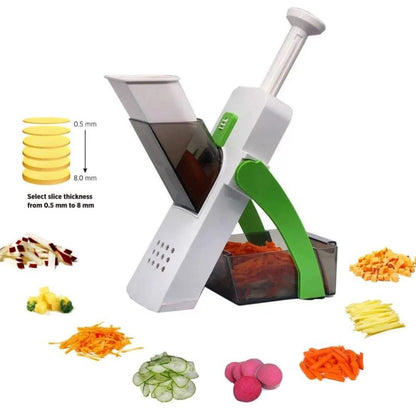 Effortless Mandoline Slicer Food Processor Vegetable Dicer Kitchen Chopper Green