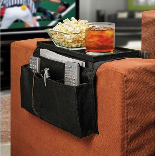 Sofa Couch Chair Arm Rest Organizer with 6 Pockets and Table Top