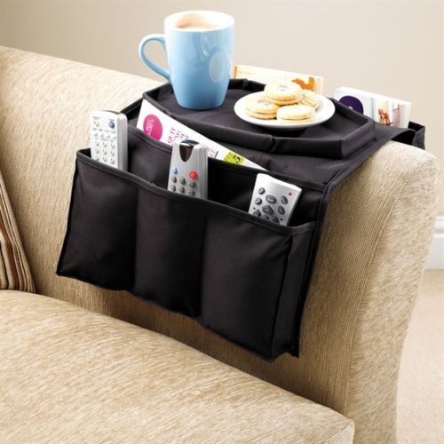 Sofa Couch Chair Arm Rest Organizer with 6 Pockets and Table Top