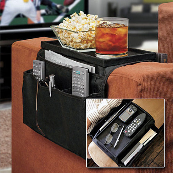 Sofa Couch Chair Arm Rest Organizer with 6 Pockets and Table Top