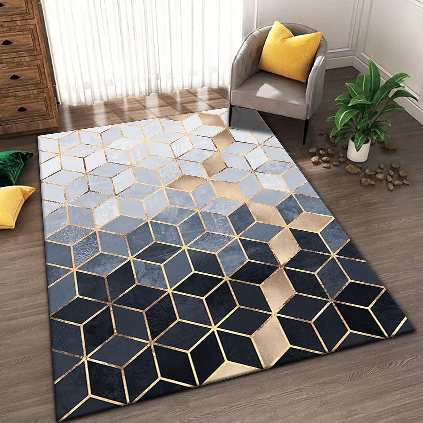 Extra Large 300 x 200 Modern Designer XL Rug Comfort Carpet Mat