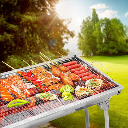 Premium Stainless Steel BBQ Charcoal Grill Roaster Barbecue