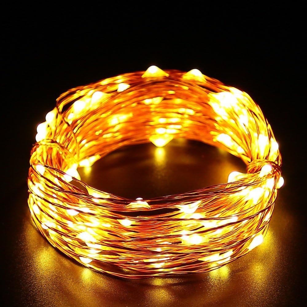 12m 100-LED Solar-Powered String Lights for Outdoor Garden Patio Decor