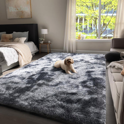 Extra Large 300 x 200 Soft Cozy Shag Rug Charcoal Grey