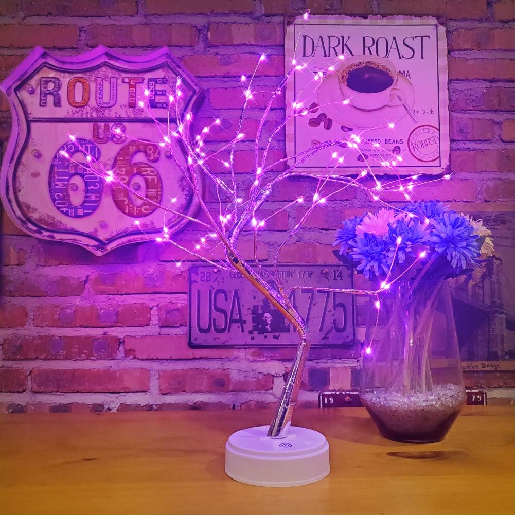 108 LED Firefly Fairy Light Spirit Tree Lamp Home Decor Pink