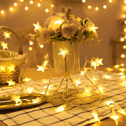 6m 40 LED Star String Lights for Home and Garden Decor