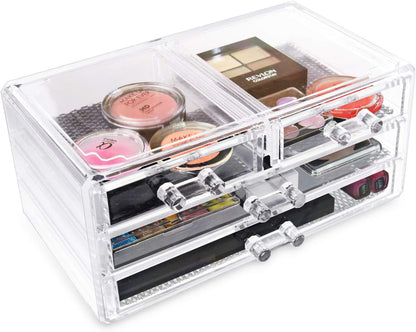 6-Drawer Crystal Clear Acrylic Makeup Organizer Jewellery Storage Box