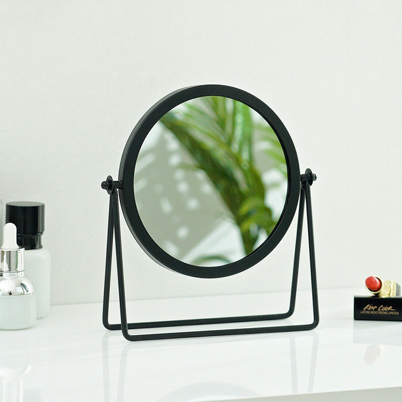 360-Degree Rotating Vanity Makeup Mirror for Perfect Grooming Black