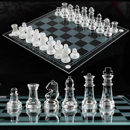 Elegant Glass Chess Set for Enthusiasts and Collectors