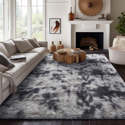 Extra Large 300 x 200 Soft Cozy Shag Rug Charcoal Grey