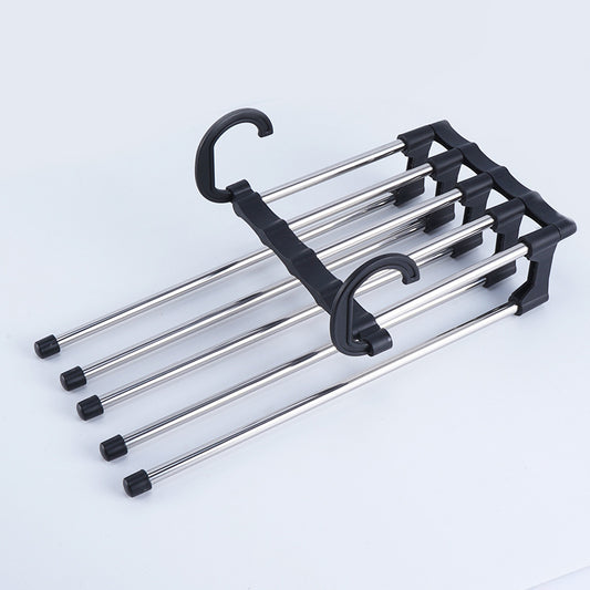 5-in-1 Stainless Steel Retractable Pants Clothes Hanger Organizer