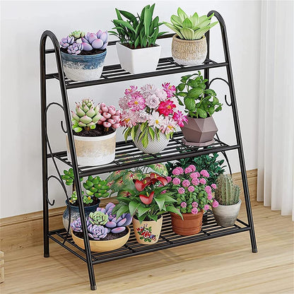 3-Tier Metal Plant Stand Shelf Display Rack Flower Pot Holder Organizer