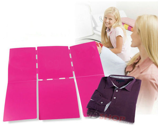 Large Flip Fold Laundry Organizer for Easy Clothes Folding Pink