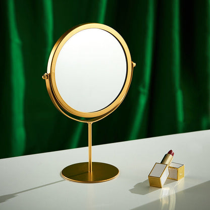 360-Degree Rotating Vanity Mirror for Makeup and Dressing Gold