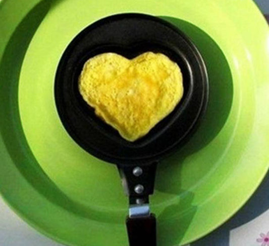 Heart Shaped Non-Stick Frying Pan for Romantic Breakfasts