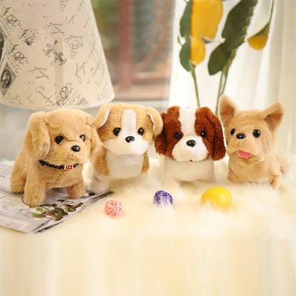 Realistic Walking Barking Plush Puppy Dog Toy for Kids