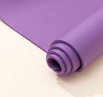 8mm Extra Thick Non-Slip Yoga Mat for Home Gym Fitness Purple
