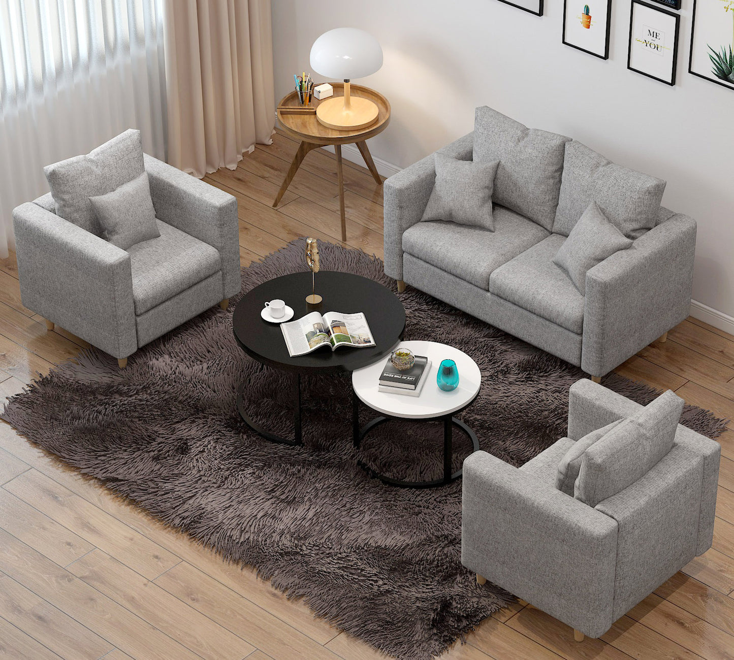 Single Seater Sofa Lounge Modern Grey