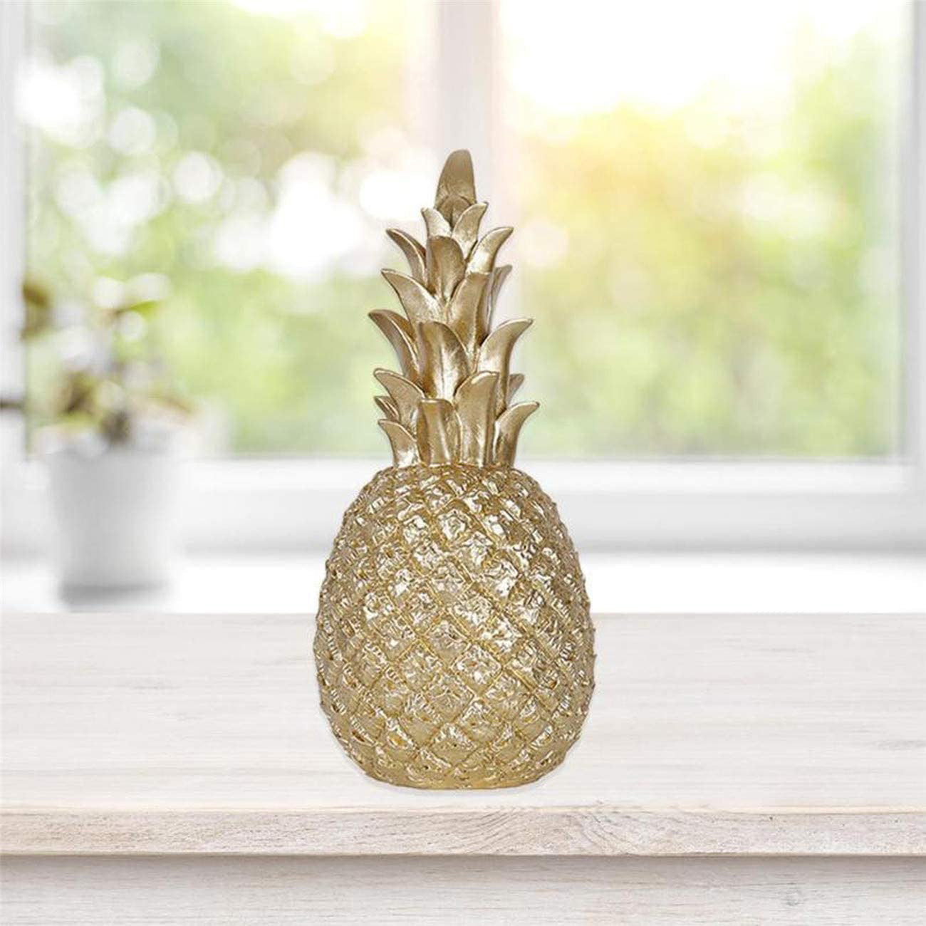 Elegant Gold Pineapple Sculpture Desktop Ornament Decor