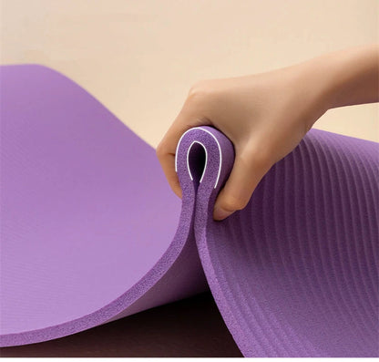 8mm Extra Thick Non-Slip Yoga Mat for Home Workouts Blue