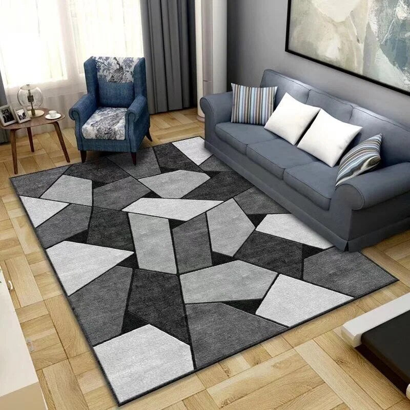 160 x 120 Rock Rug Stylish Design Easy-Clean Comfort Carpet Mat