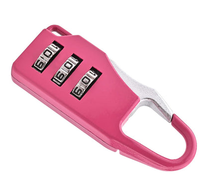 Secure Combination Lock for Bags Suitcases and Lockers Pink