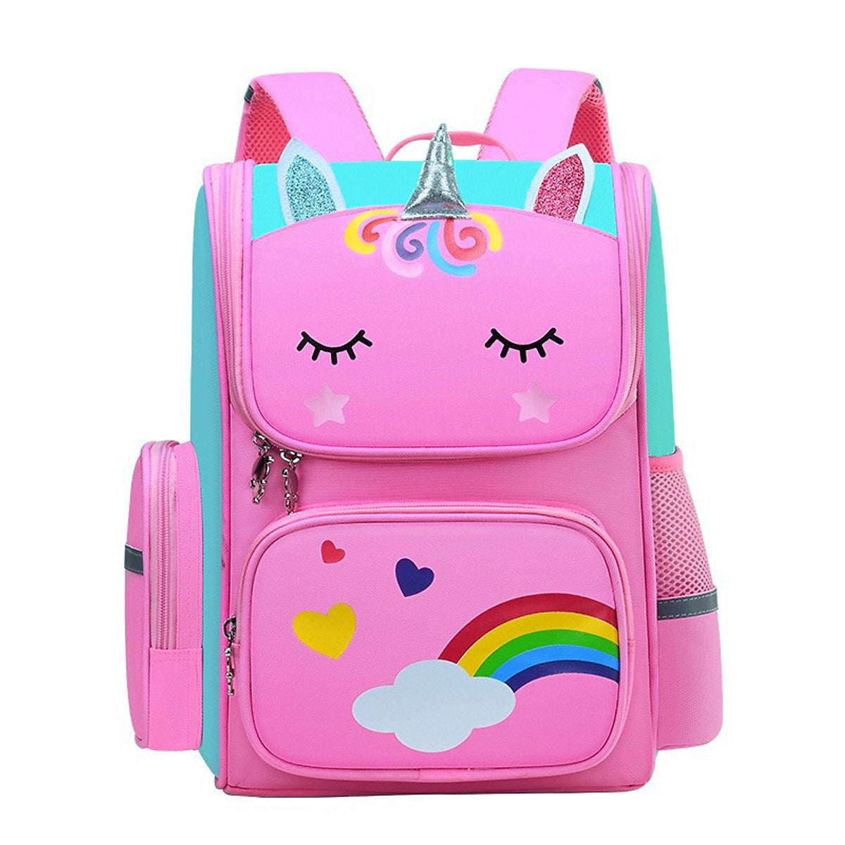 Adorable Unicorn Backpack for Girls Pink School Shoulder Bag