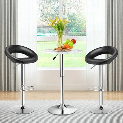 Set of 2 Stylish Modern Bar Stools for Kitchen Island Black