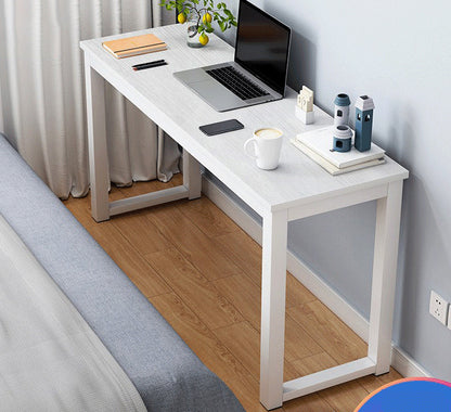 Narrow Wood Metal Console Table Modern White Desk