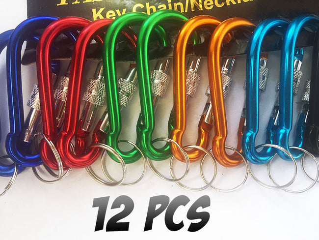 12 Pack Large Screw Lock Carabiner Clips with Key Holder Heavy Duty