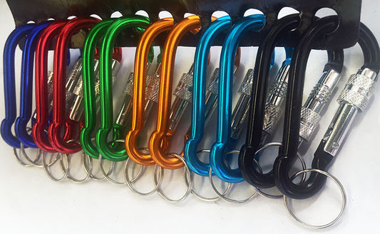 12 Pack Large Screw Lock Carabiner Clips with Key Holder Heavy Duty