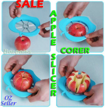 Pack of 2 Fruit Slicer Apple Corer Easy Dicer Divider for Quick Prep