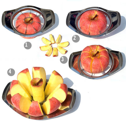 Pack of 2 Stainless Steel Apple Slicer Corer Cutter Easy Fruit Prep Tool