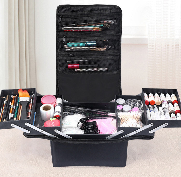 Portable Folding Beauty Case Makeup Bag Travel Organizer for Cosmetics