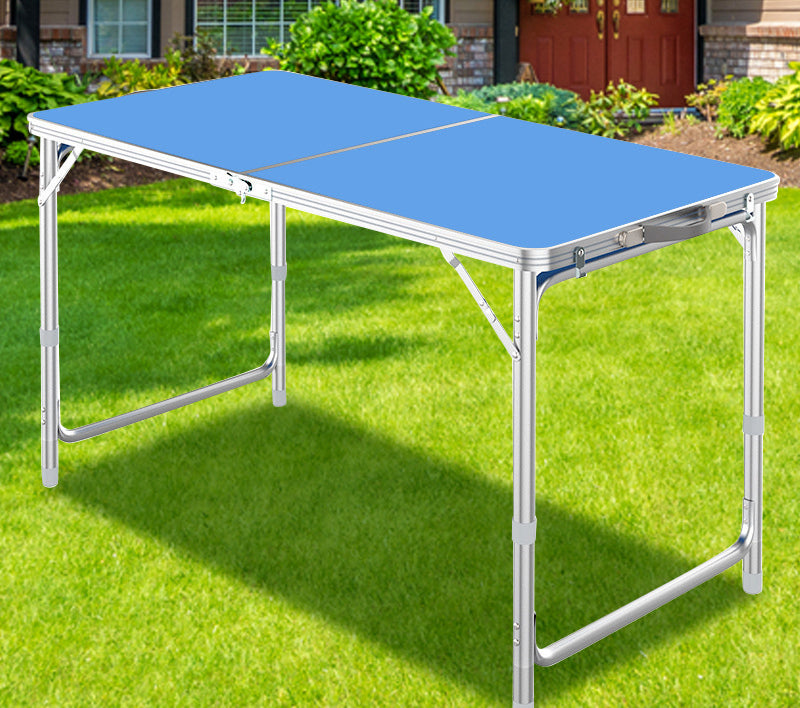 5-Piece Folding Camping Table and Chairs Set for Outdoor Activities Blue