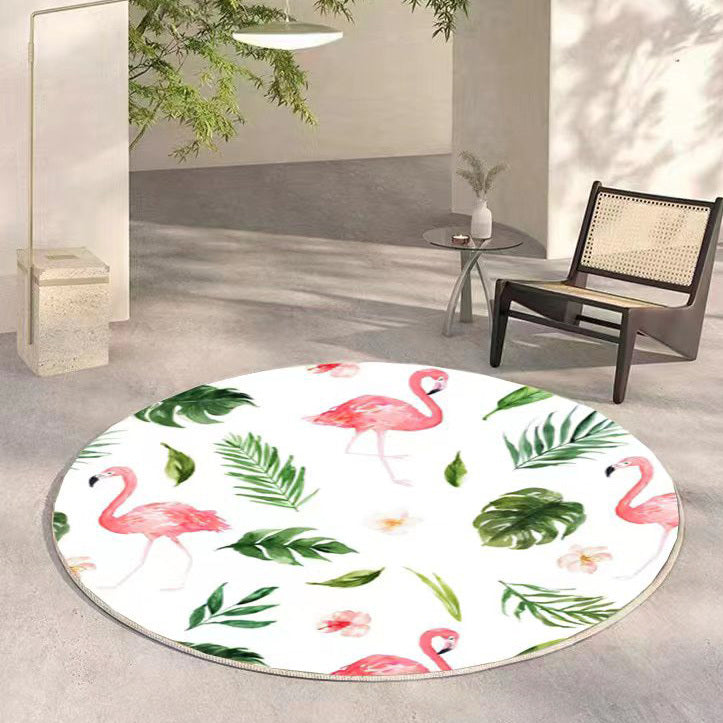 Infinity Round Tropical Luxury Plush Comfort Rug